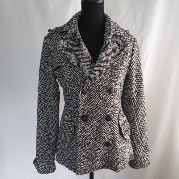 Forever 21 Medium Tweed Double-Breasted Coat - Picture 5 of 8